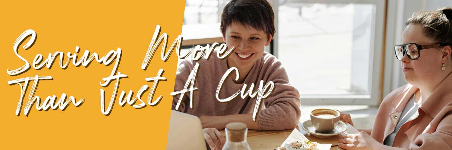 Friends enjoying coffee together — serving more than just a cup
